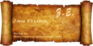 Zana Elizeus névjegykártya